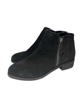 Blondo | Black Suede Ankle Boots with Side Zip Size Size 12